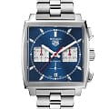 TAG Heuer TAG Heuer Monaco CBL2111.BA0644  CBL2111.BA0644 механические мужские часы  синий циферблат, браслет нержавеющая сталь — вид спереди
