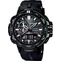 Casio Casio Pro Trek PRW-6000Y-1A PRW PRW-6000Y-1A кварцевые мужские часы черный циферблат, браслет пластик — вид спереди