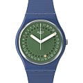 Swatch Swatch Gent Biosourced Standard SO28N403  SO28N403 кварцевые женские часы зеленый циферблат, браслет силикон — вид спереди