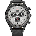 Swiss Military by Chrono Swiss Military by Chrono SM34081.11  SM34081.11 кварцевые мужские часы  серебристый циферблат, браслет кожаный — вид спереди