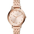 Fossil Fossil Laney BQ3862  BQ3862 кварцевые женские часы  розовый циферблат, браслет нержавеющая сталь с ip-покрытием — вид спереди