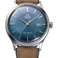 Orient Orient Bambino RA-AC0P03L  RA-AC0P03L механические мужские часы серый циферблат, браслет кожаный — вид спереди