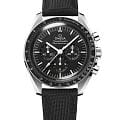 Omega Omega Speedmaster Moonwatch Professional 310.32.42.50.01.001 Moonwatch Professional 31032425001001 механические мужские часы  черный циферблат, браслет нейлон — вид спереди
