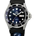 Orient Orient Automatic Diving Sports FAA02008D (FAA02008D9)  AA02008D механические мужские часы синий циферблат, браслет каучук — вид спереди