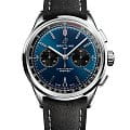 Breitling Breitling Premier B01 Chronograph 42 AB0118221C1X3  AB0118221C1X3 механические мужские часы синий циферблат, браслет кожаный — вид спереди
