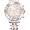 Swarovski Swarovski Octea Chrono 5672937  5672937 кварцевые женские часы белый циферблат, браслет нержавеющая сталь с pvd-покрытием — вид спереди
