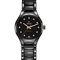 Rado Rado True Automatic Diamonds R27242732 Automatic R27242732 механические женские часы черный циферблат, браслет плазменная керамика — вид спереди
