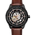 Pierre Lannier Pierre Lannier Automatic 330D434  330D434 механические мужские часы черный циферблат, браслет кожаный — вид спереди