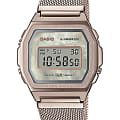 Casio Casio Collection A1000MCG-9 Retro A1000MCG-9EF электронные мужские часы серый циферблат, браслет сталь с ip покрытием — вид спереди
