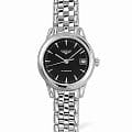 Longines Longines Flagship L4.274.4.52.6  L42744526 механические женские часы  черный циферблат, браслет нержавеющая сталь — вид спереди
