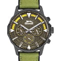 Slazenger Slazenger SL.09.2217.2.03  SL.09.2217.2.03 кварцевые мужские часы коричневый циферблат, браслет силикон + текстиль — вид спереди