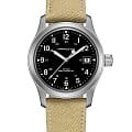 Hamilton Hamilton Khaki Field Mechanical H69439933  H69439933 механические мужские часы черный циферблат, браслет тканевый — вид спереди