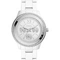 Fossil Fossil Stella CE1113  CE1113 кварцевые женские часы серебристый циферблат, браслет керамика — вид спереди