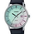 Casio Casio Collection MTP-E605L-7EVDF (MTP-E605L-7E)  MTP-E605L-7E кварцевые мужские часы зеленый циферблат, браслет кожаный — вид спереди