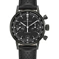 Hamilton Hamilton American Classic Intra-matic Autochrono Full Black H38446730  H38446730 механические мужские часы черный циферблат, браслет кожаный — вид спереди