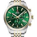 Swiss Military by Chrono Swiss Military by Chrono Sports Chronograph SM34107.08  SM34107.08 кварцевые мужские часы  зеленый циферблат, браслет нержавеющая сталь с pvd-покрытием — вид спереди