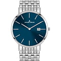 Jacques Lemans Jacques Lemans Classic 1-2171H  1-2171H кварцевые мужские часы синий циферблат, браслет нержавеющая сталь — вид спереди