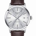 Tissot Tissot Classic Dream Swissmatic T129.407.16.031.00 Classic Dream T1294071603100 механические мужские часы серебристый циферблат, браслет кожаный — вид спереди