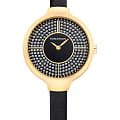 Romanson Romanson RL0B13LLG(BK)  RL0B13LLG(BK) кварцевые женские часы черный циферблат, браслет кожаный — вид спереди