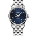Mido Mido Baroncelli Midnight Blue Lady M7600.4.15.1  M76004151 механические женские часы синий циферблат, браслет нержавеющая сталь — вид спереди