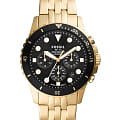 Fossil Fossil Bannon  FS5836  FS5836 кварцевые мужские часы черный циферблат, браслет нержавеющая сталь — вид спереди