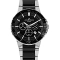 Jacques Lemans Jacques Lemans High Tech Ceramic 1-2166A  1-2166A кварцевые мужские часы черный циферблат, браслет сталь + керамические вставки — вид спереди
