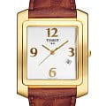 Tissot Tissot T-Gold Sunland T71.3.617.12  T71361712 кварцевые мужские часы  белый циферблат, браслет кожаный — вид спереди