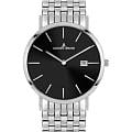 Jacques Lemans Jacques Lemans Classic 1-2171G  1-2171G кварцевые мужские часы черный циферблат, браслет нержавеющая сталь — вид спереди