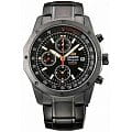 Orient Orient TD0X004B (FTD0X004B)  FTD0X004B кварцевые мужские часы черный циферблат, браслет 18-каратное желтое золото — вид спереди