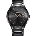 Rado Rado True R27238162  R27238162 кварцевые мужские часы черный циферблат, браслет высокотехнологичная керамика — вид спереди