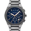 Armani Exchange Armani Exchange Rafael AX4182  AX4182 кварцевые мужские часы синий циферблат, браслет нержавеющая сталь с ip-покрытием — вид спереди