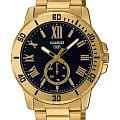 Casio Casio Collection MTP-VD200G-1B  MTP-VD200G-1B кварцевые мужские часы черный циферблат, браслет сталь с ip покрытием — вид спереди