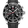 Swiss Military by Chrono Swiss Military by Chrono Sports Chronograph SM34103.07  SM34103.07 кварцевые мужские часы  черный циферблат, браслет силикон — вид спереди