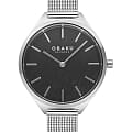Obaku Obaku Kaffe Fog V257LHCNMC  V257LHCNMC кварцевые женские часы черный циферблат, браслет нержавеющая сталь — вид спереди