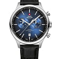 Swiss Military by Chrono Swiss Military by Chrono SM30192.08  SM30192.08 кварцевые мужские часы  синий циферблат, браслет кожаный — вид спереди