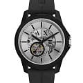 Armani Exchange Armani Exchange Banks Automatic AX1726  AX1726 механические мужские часы  серебристый циферблат, браслет силикон — вид спереди