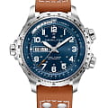 Hamilton Hamilton Khaki Aviation X Wind Day Date Auto Chrono H77765541  H77765541 механические мужские часы синий циферблат, браслет кожаный — вид спереди