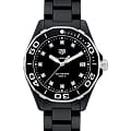 TAG Heuer TAG Heuer Aquaracer WAY1397.BH0743  WAY1397.BH0743 кварцевые женские часы черный циферблат, браслет керамика — вид спереди