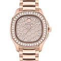 Philipp Plein Philipp Plein Plein Philipp PWTAA0723  PWTAA0723 кварцевые женские часы розовый циферблат, браслет нержавеющая сталь с ip-покрытием — вид спереди
