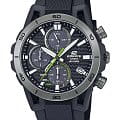 Casio Casio Edifice EQS-960PB-1AVUDF (EQS-960PB-1AV) EQS EQS-960PB-1A кварцевые мужские часы черный циферблат, браслет полимер — вид спереди