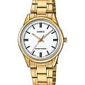 Casio Casio Collection LTP-V005G-7A  LTP-V005G-7A кварцевые женские часы белый циферблат, браслет нержавеющая сталь с ip-покрытием — вид спереди