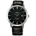 Orient Orient WF01006B (FWF01006B)  FWF01006B  мужские часы черный циферблат, браслет кожа + текстиль — вид спереди