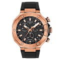 Tissot Tissot T-Race Chronograph T141.417.37.051.00 T Race T1414173705100 кварцевые мужские часы черный циферблат, браслет силикон — вид спереди