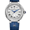 Maurice Lacroix Maurice Lacroix FIABA Date FA1007-SS001-110-1  FA1007-SS001-110-1 кварцевые женские часы серебристый циферблат, браслет кожаный — вид спереди