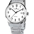 Jacques Lemans Jacques Lemans Classic 1-2073H  1-2073H механические мужские часы белый циферблат, браслет нержавеющая сталь — вид спереди