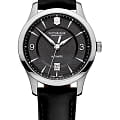 Victorinox Victorinox 241869  241869 механические мужские часы черный циферблат, браслет кожаный — вид спереди
