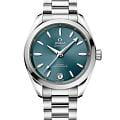 Omega Omega Seamaster Aqua Terra 220.10.34.20.10.001 Aqua Terra 22010342010001 механические женские часы зеленый циферблат, браслет нержавеющая сталь — вид спереди