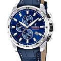 Festina Festina Timeless Chrono F20692/2  F20692/2 кварцевые мужские часы синий циферблат, браслет кожаный — вид спереди