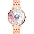 Fossil Fossil Jacqueline ES5275  ES5275 кварцевые женские часы  перламутровый циферблат, браслет сталь с ip покрытием — вид спереди