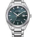 Citizen Citizen Eco-Drive BM7620-83X  BM7620-83X кварцевые мужские часы зеленый циферблат, браслет нержавеющая сталь — вид спереди